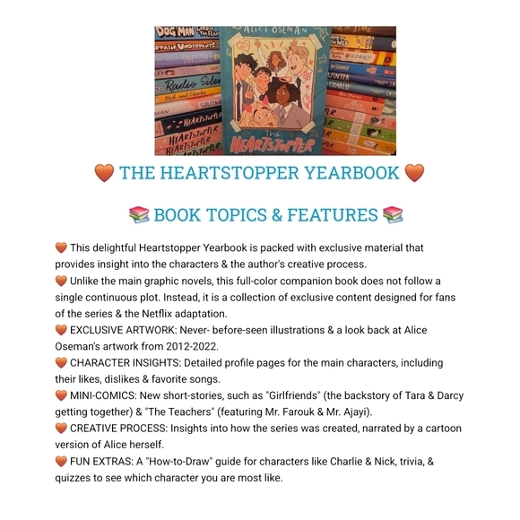 The Heartstopper Yearbook By Alice Oseman ~ 2022 (Hardcover 1st Edition) - Picture 15 of 15